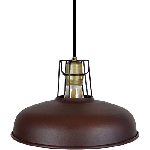 Casa Lámparas de techo Tosel Lámpara colgante redondo metal marrón y negro Marrón