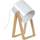 Casa Lámparas de escritorio Tosel Lámpara de escritorio redondo madera natural y blanco Beige