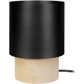 Casa Lámparas de escritorio Tosel lámpara de noche redondo metal natural y negro Beige