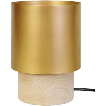 Casa Lámparas de escritorio Tosel lámpara de noche redondo metal natural y dorado Beige