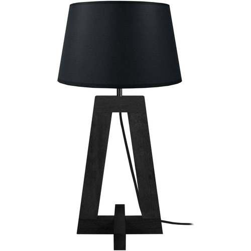 Casa Lámparas de escritorio Tosel Lámpara de Mesa redondo madera negro Negro