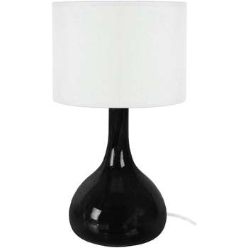 Casa Lámparas de escritorio Tosel lámpara de noche redondo vidrio en blanco y negro Negro