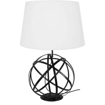 Casa Lámparas de escritorio Tosel lámpara de la sala de estar redondo metal en blanco y negro Negro