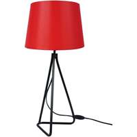 Casa Lámparas de escritorio Tosel lámpara de noche redondo metal negro y rojo Negro