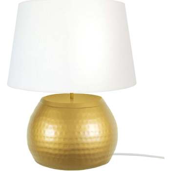 Casa Lámparas de escritorio Tosel lámpara de la sala de estar redondo metal oro y blanco Oro