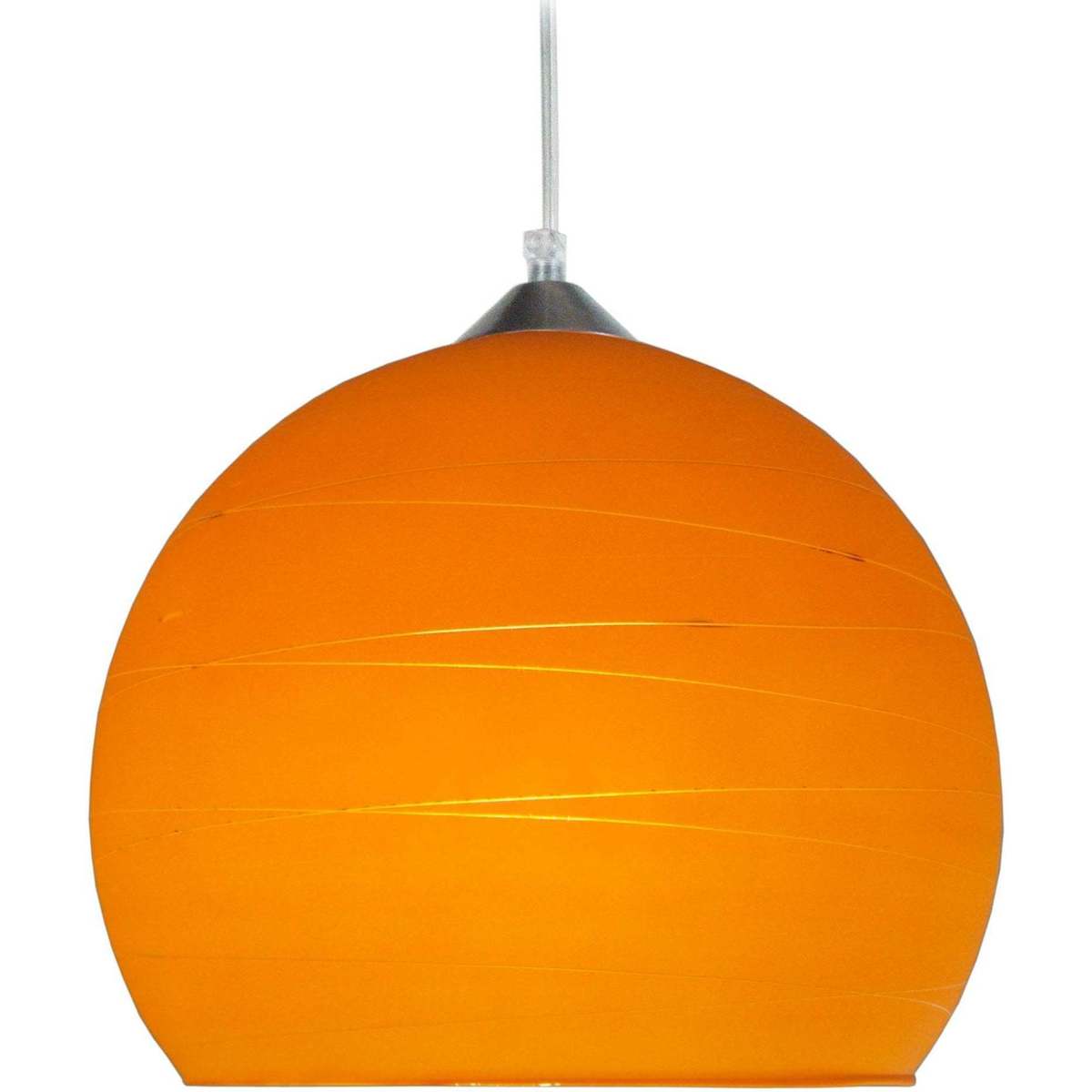 Casa Lámparas de techo Tosel Lámpara colgante redondo vidrio naranja Naranja