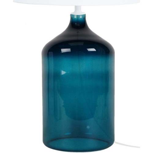 Casa Lámparas de escritorio Tosel lámpara de noche redondo vidrio petróleo y blanco Azul