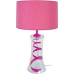 Lámpara de Mesa redondo vidrio rosado
