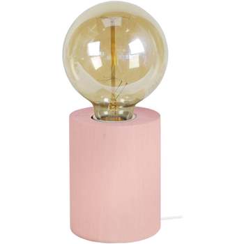 Casa Lámparas de escritorio Tosel lámpara de noche redondo madera rosado Rosa