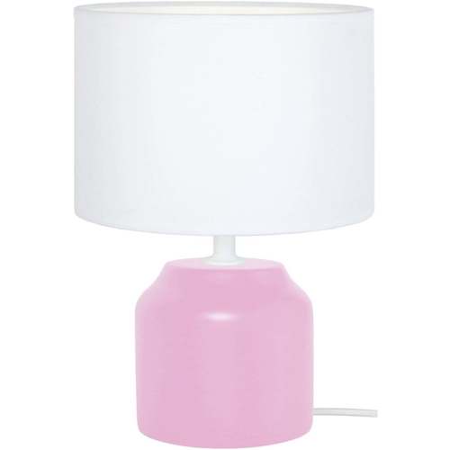 Casa Lámparas de escritorio Tosel lámpara de noche redondo madera rosa y blanco Rosa