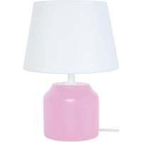 Casa Lámparas de escritorio Tosel lámpara de noche redondo madera rosa y blanco Rosa