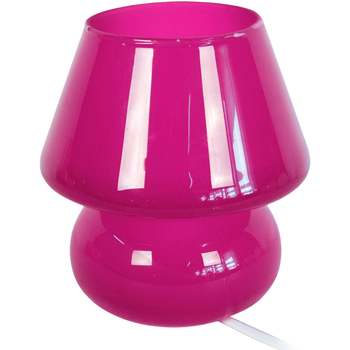 Casa Lámparas de escritorio Tosel lámpara de noche redondo vidrio rosa fucsia Rosa