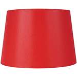 Pantalla de lámpara redondo tela rojo