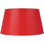 Pantalla de lámpara redondo tela rojo