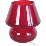 lámpara de noche redondo vidrio rojo