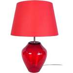 Lámpara de Mesa redondo vidrio rojo