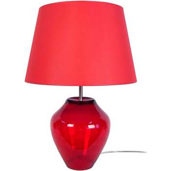 Casa Lámparas de escritorio Tosel Lámpara de Mesa redondo vidrio rojo Rojo