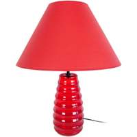 Casa Lámparas de escritorio Tosel lámpara de noche redondo vidrio rojo Rojo