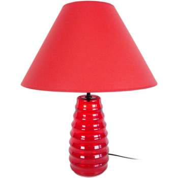 Casa Lámparas de escritorio Tosel lámpara de noche redondo vidrio rojo Rojo