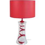 Lámpara de Mesa redondo vidrio rojo