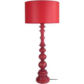 Casa Lámparas de escritorio Tosel Lámpara de Mesa redondo madera rojo Rojo