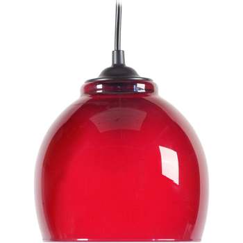Casa Lámparas de techo Tosel Lámpara colgante redondo vidrio rojo Rojo