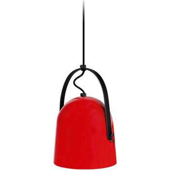 Casa Lámparas de techo Tosel Lámpara colgante redondo metal rojo y negro Rojo