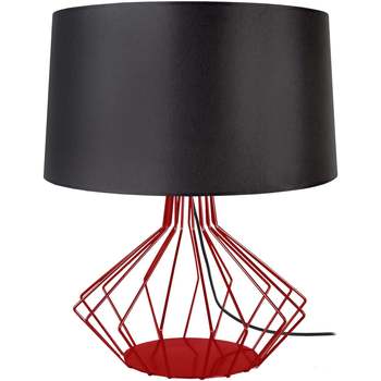 Casa Lámparas de escritorio Tosel lámpara de la sala de estar redondo metal rojo y negro Rojo