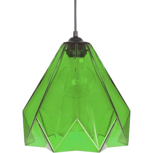 Casa Lámparas de techo Tosel Lámpara colgante cuadrado vidrio verde Verde