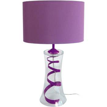 Casa Lámparas de escritorio Tosel Lámpara de Mesa redondo vidrio púrpura Violeta