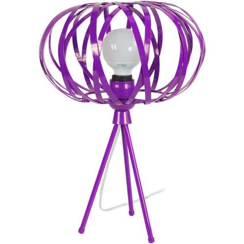Casa Lámparas de escritorio Tosel Lámpara de Mesa redondo metal púrpura Violeta