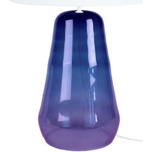 Casa Lámparas de escritorio Tosel lámpara de noche redondo vidrio morado y blanco Violeta