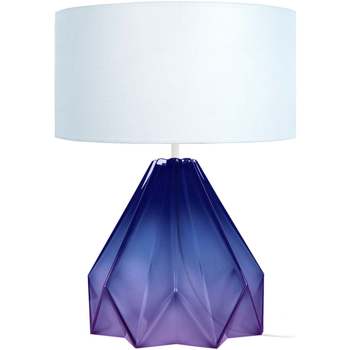 Casa Lámparas de escritorio Tosel lámpara de la sala de estar redondo vidrio morado y blanco Violeta