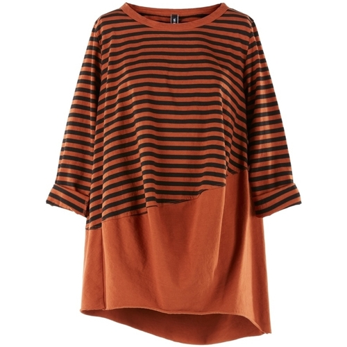 textil Mujer Sudaderas Wendy Trendy Top 220847 - Orange/Black Naranja