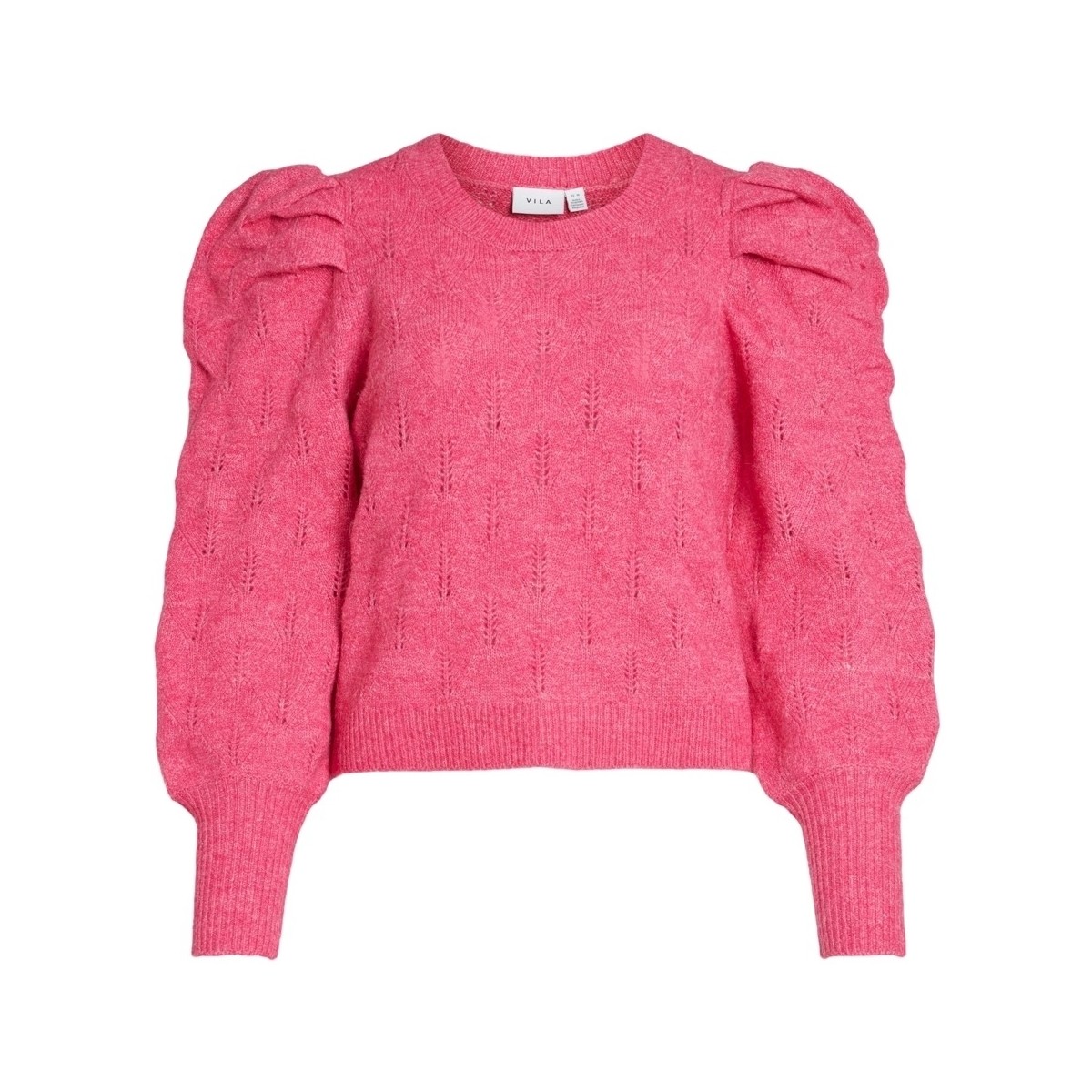 textil Mujer Jerséis Vila Knit Elania L/S - Fandango Pink Rosa