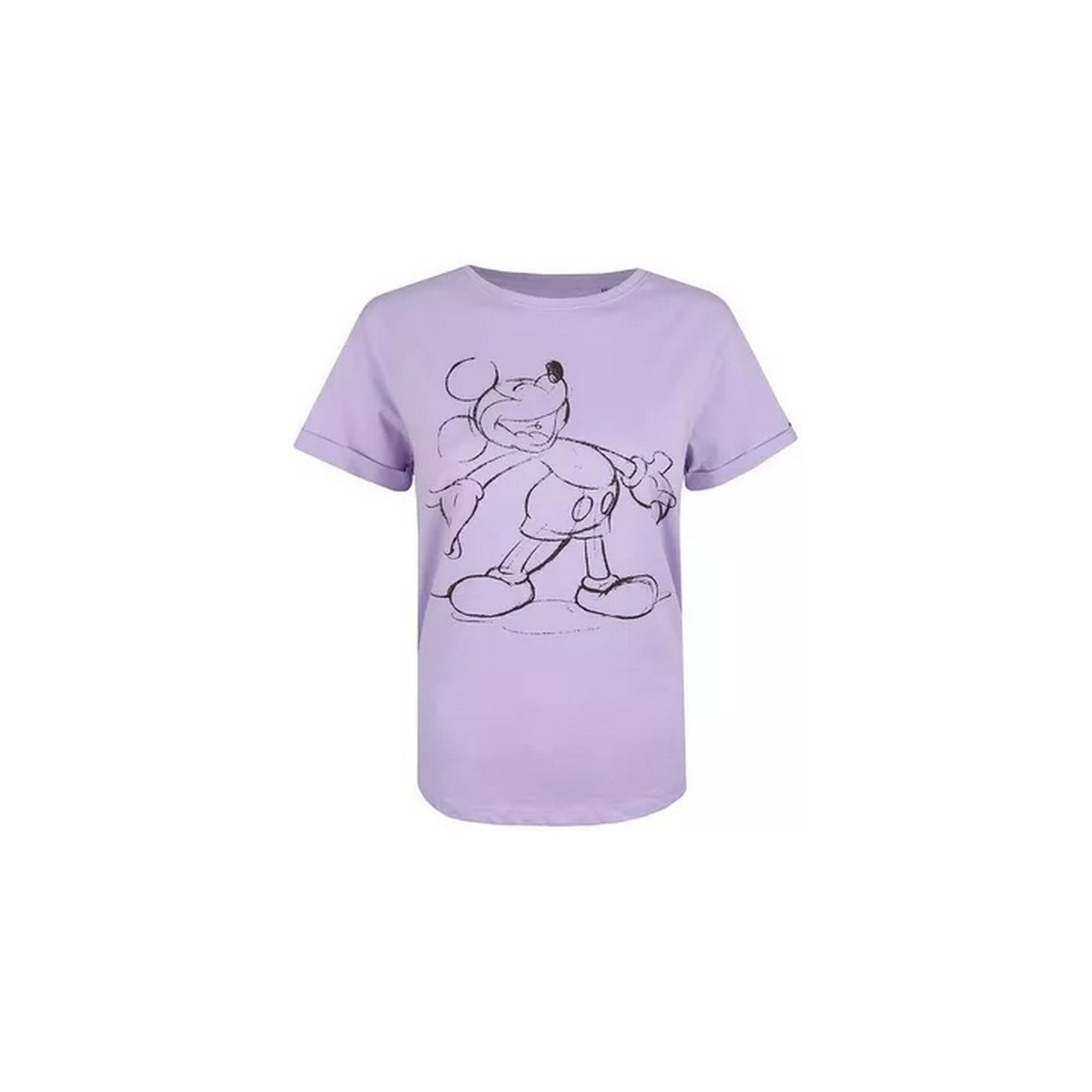 textil Mujer Camisetas manga larga Disney Mickey Giggles Violeta