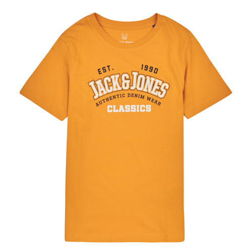 textil Niño Camisetas manga corta Jack & Jones JJELOGO TEE SS NECK 2 COL JNR Amarillo