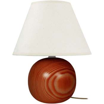 Casa Lámparas de escritorio Tosel lámpara de noche redondo madera oscuro Marrón