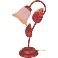 Casa Lámparas de escritorio Tosel lámpara de noche redondo metal rojo y dorado Rojo