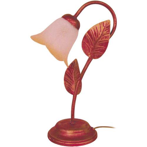 Casa Lámparas de escritorio Tosel lámpara de noche redondo metal rojo y dorado Rojo