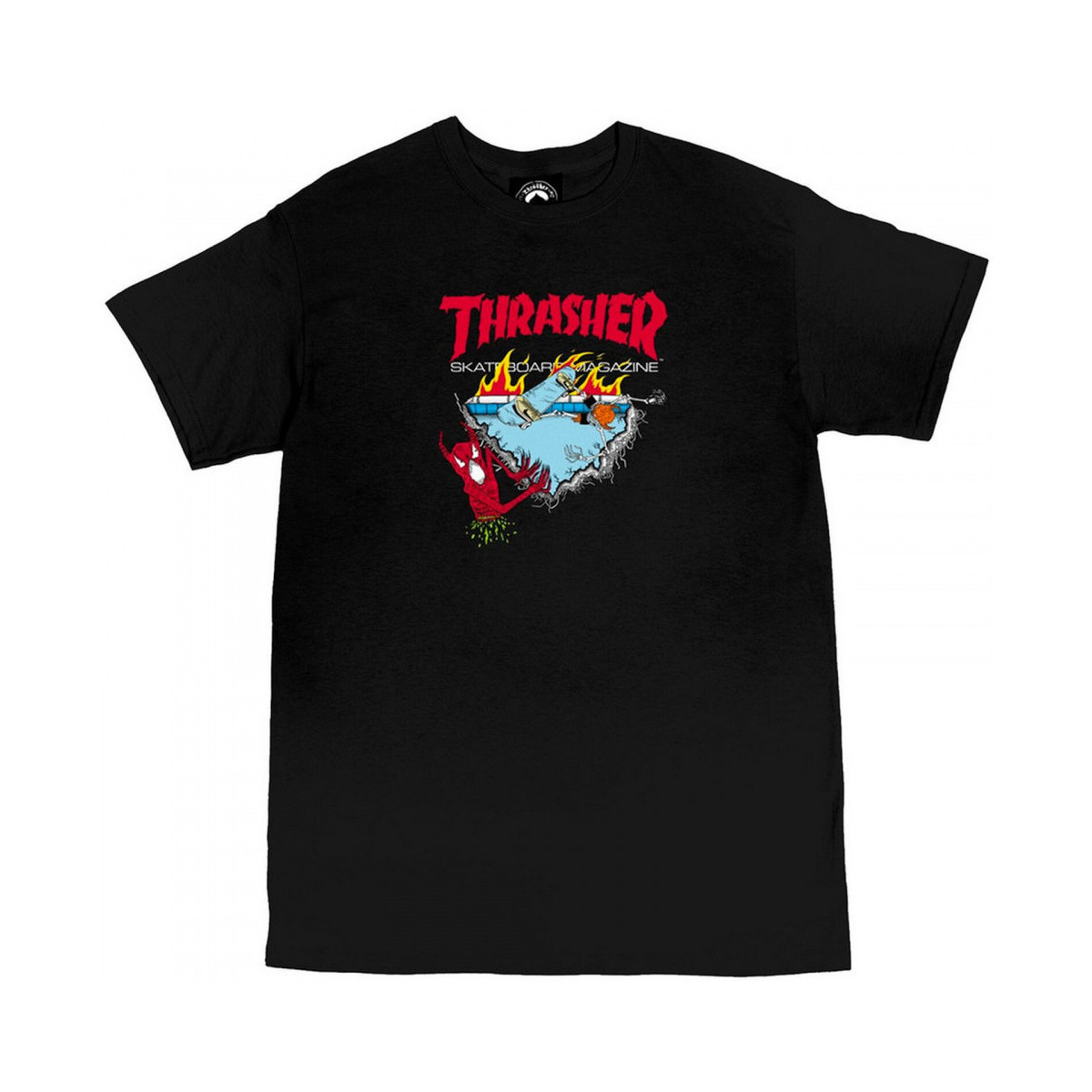 textil Hombre Tops y Camisetas Thrasher T-shirt neckface 500 Negro