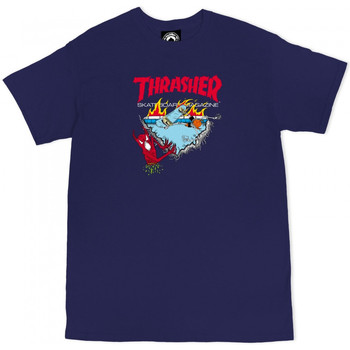 textil Hombre Tops y Camisetas Thrasher T-shirt neckface 500 Azul