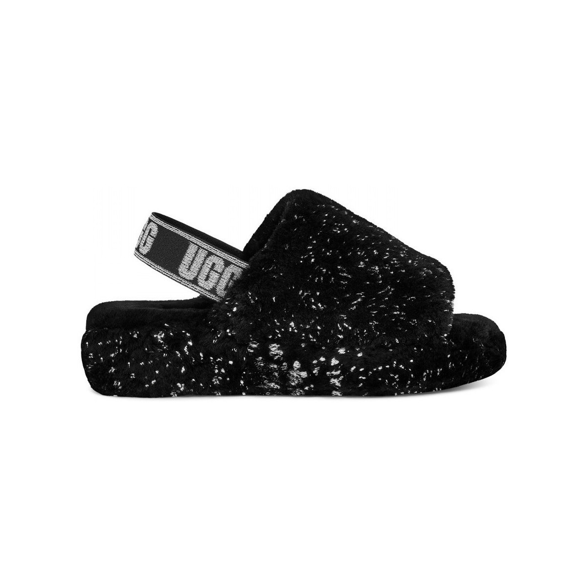 Zapatos Mujer Sandalias UGG W fluff yeah metallic sparkle Negro