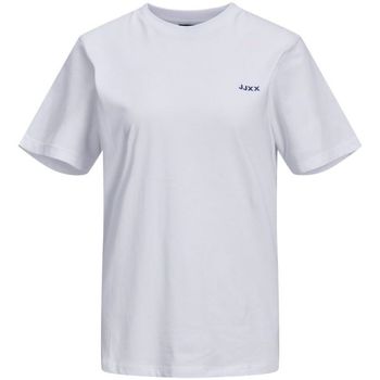 textil Mujer Tops y Camisetas Jjxx 12206974 JXANNA-BRIGHT WHITE/ESTATE BLUE Blanco