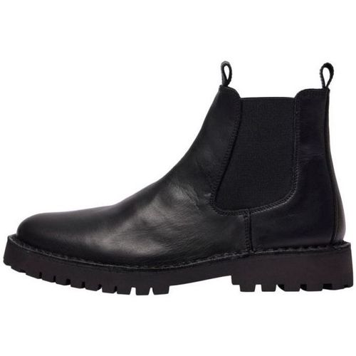 Zapatos Hombre Botas urbanas Selected 16075858 SLHRICKY-BLACK Negro