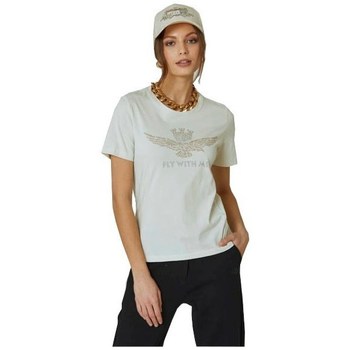 textil Mujer Camisetas manga corta Aeronautica Militare TS2041DJ49673078 Blanco