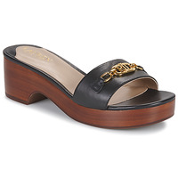 Zapatos Mujer Zuecos (Mules) Lauren Ralph Lauren ROXANNE-SANDALS-FLAT SANDAL Negro