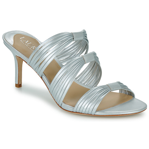 Zapatos Mujer Zuecos (Mules) Lauren Ralph Lauren LORRAINE-SANDALS-HEEL SANDAL Plata