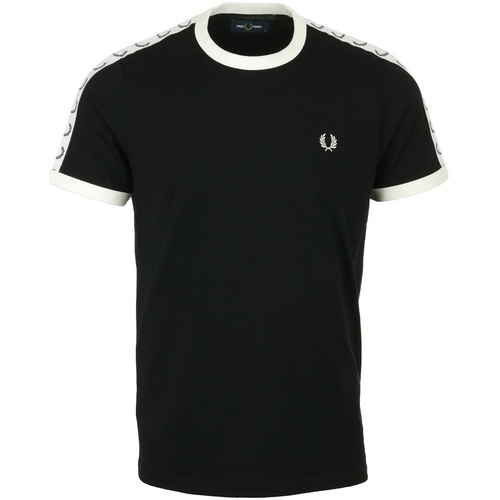 textil Hombre Camisetas manga corta Fred Perry Taped Ringer Negro