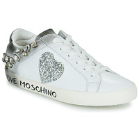 Zapatos Mujer Zapatillas bajas Love Moschino FREE LOVE Blanco / Gris